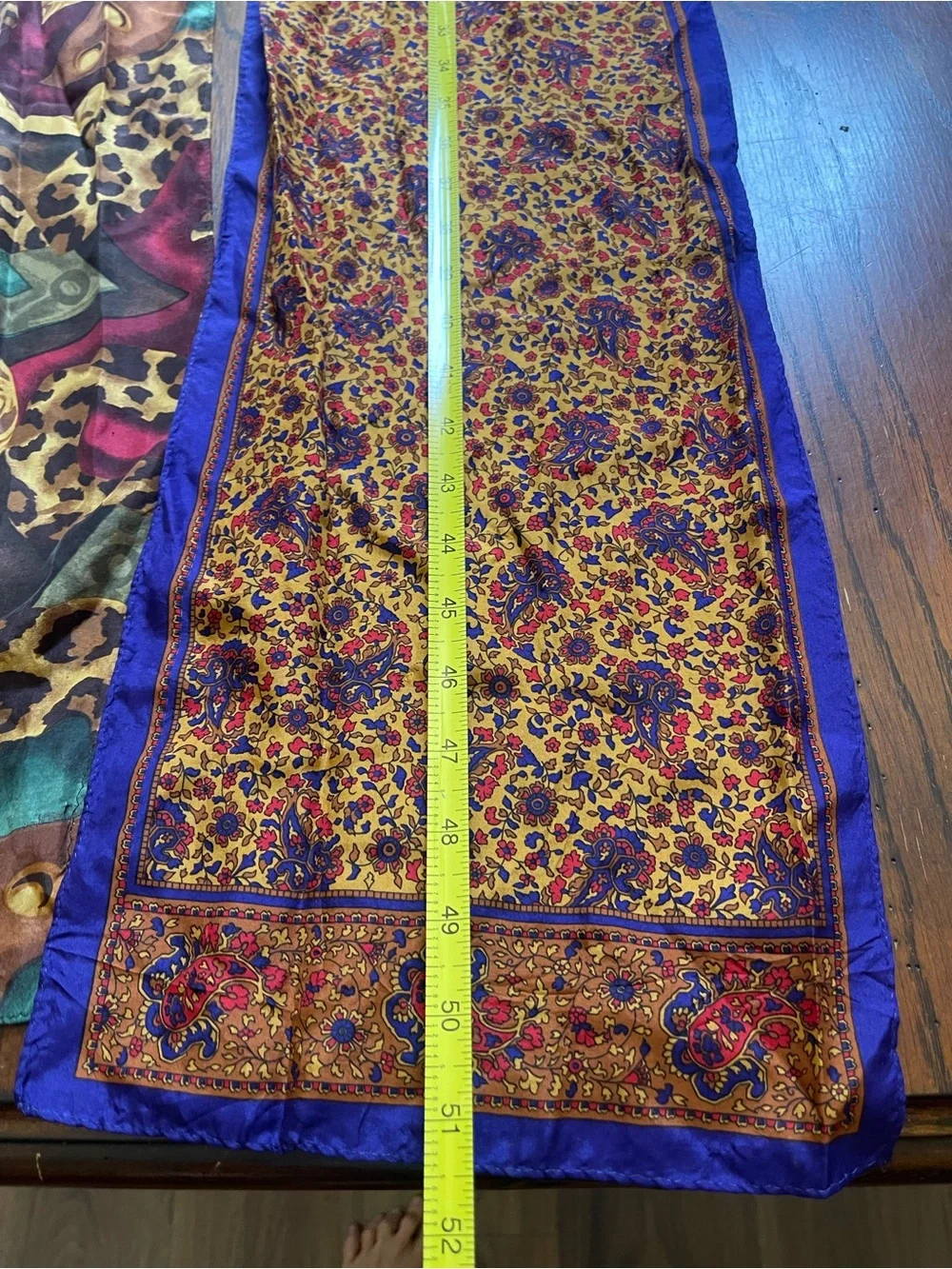 Set of #2  vintage long Sacha by 100% silk scarf